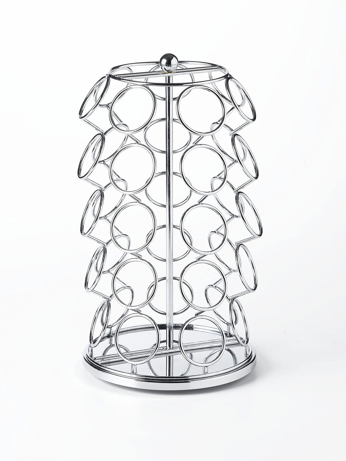 Nifty Solutions K Cup Holder chrome design adds a modern touch to any countertop.