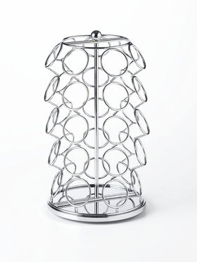 Nifty Solutions K Cup Holder chrome design adds a modern touch to any countertop.