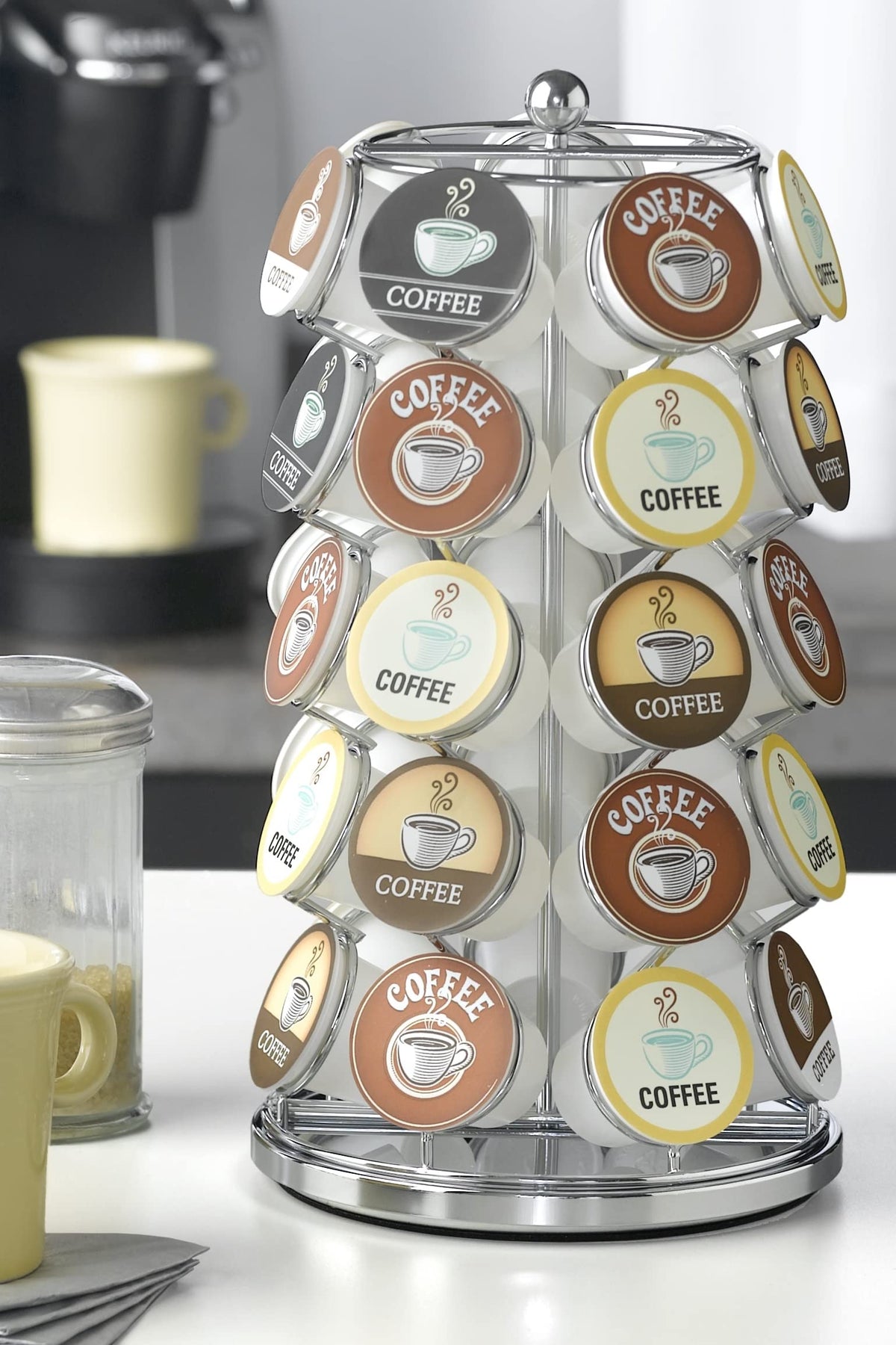 Nifty Solutions K Cup Holder ideal for home, dorm, or office coffee bars.