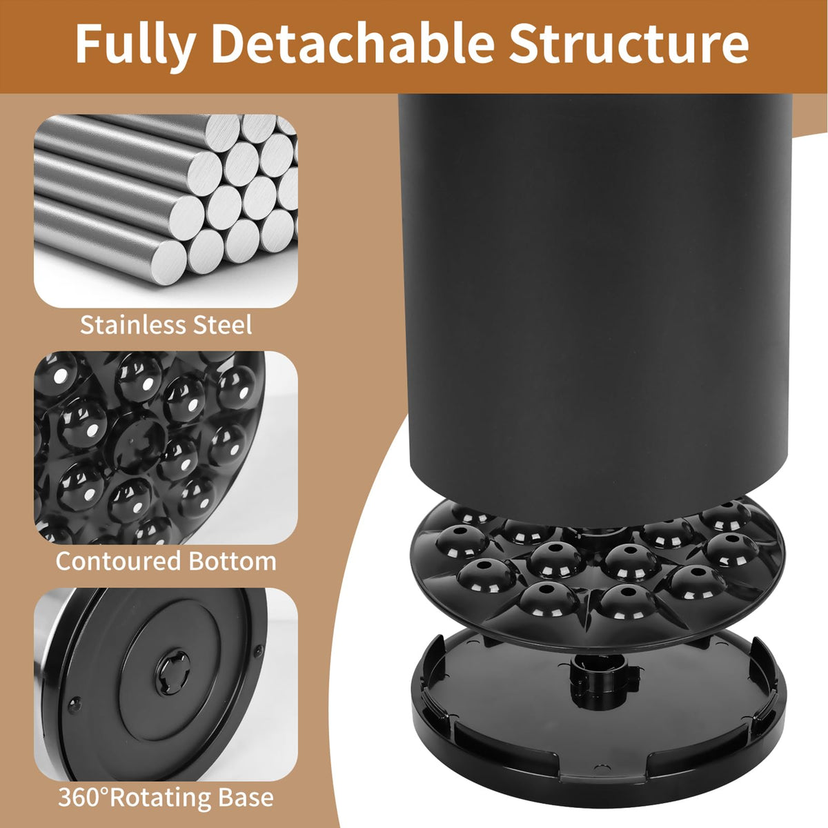 Nigelia stainless steel finish is fingerprint-resistant and durable on the counter.