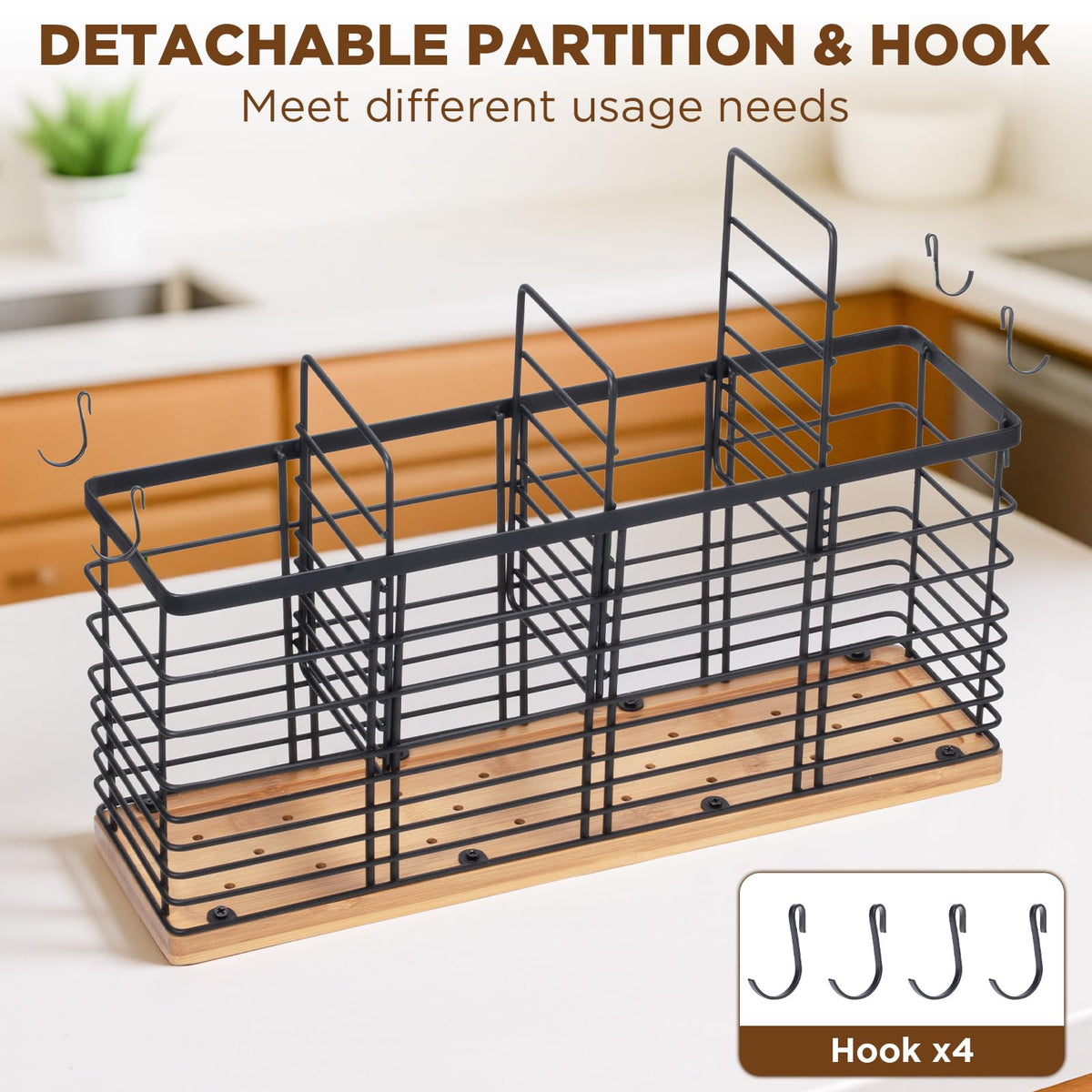 Nigelia non-slip bottom prevents slips on slick kitchen counters.