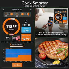 Nigogor cooking recommendation system suggests target temps for consistent results.