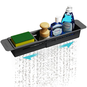 NiHome extendable sink organizer shows compact design saving counter space