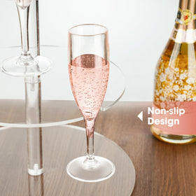 NiHome champagne tower demonstrates 12-glass capacity for efficient party display.