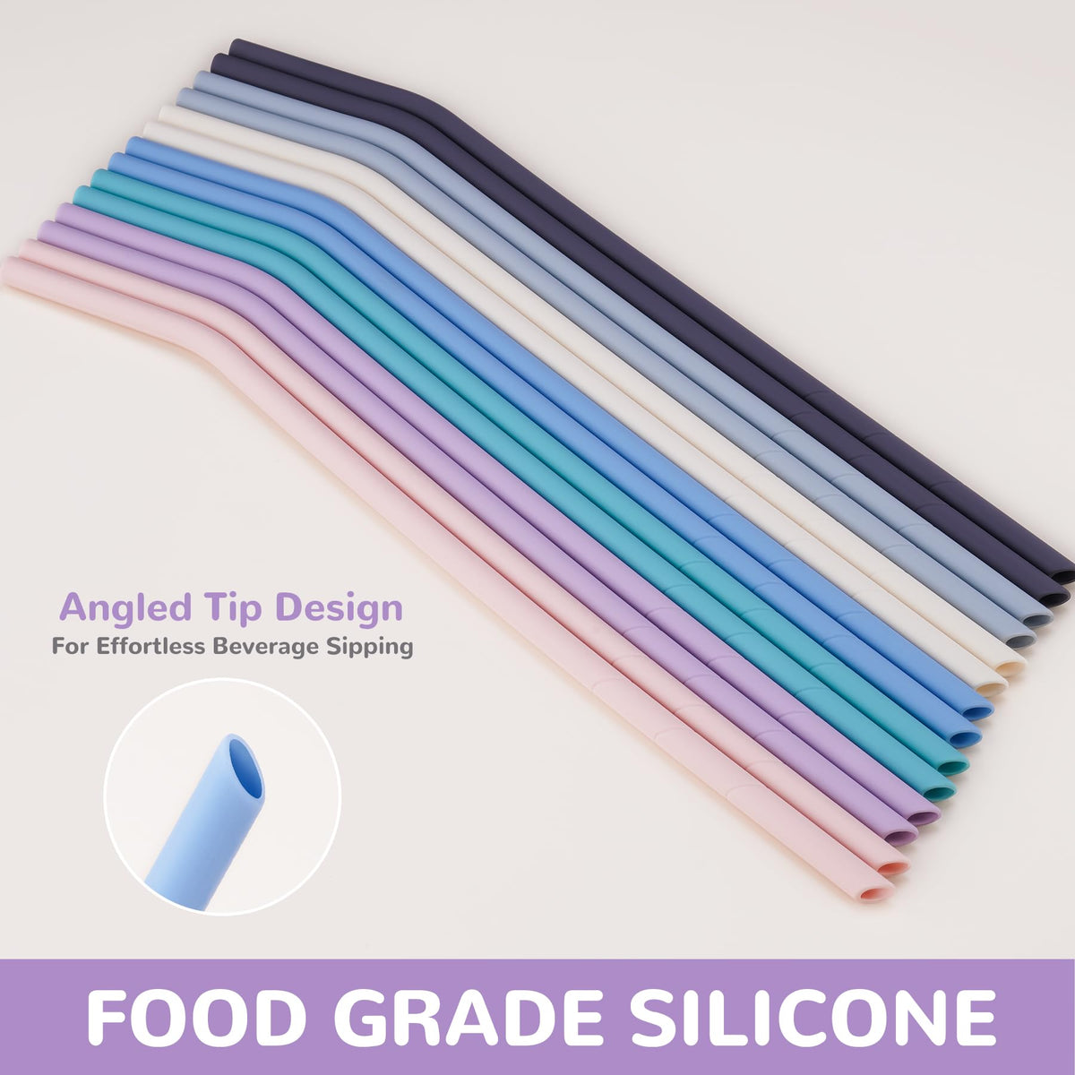 NiHome 14-inch straw with length markings for easy trimming