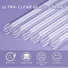 NiHome 14mm extra-wide straw ideal for large tapioca pearls and thick smoothies.