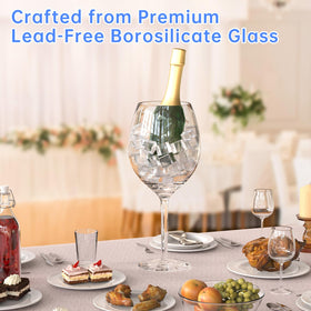 NiHome lead-free crystal stemware delivers clear sparkle for entertaining.