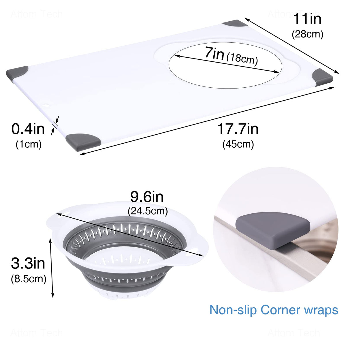 NiHome collapsible drain basket for compact storage when not in use