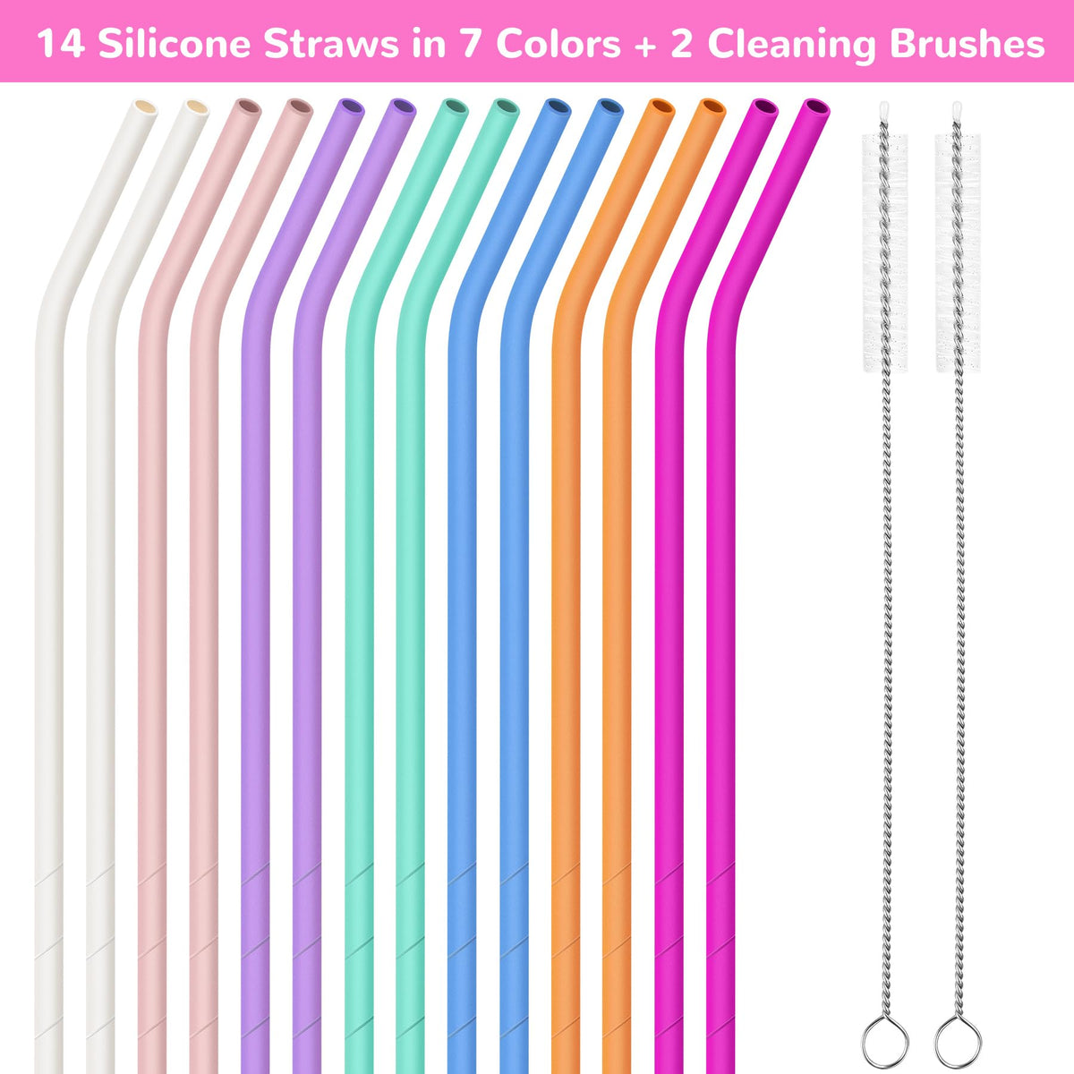 NiHome durable silicone straw ready for everyday reuse