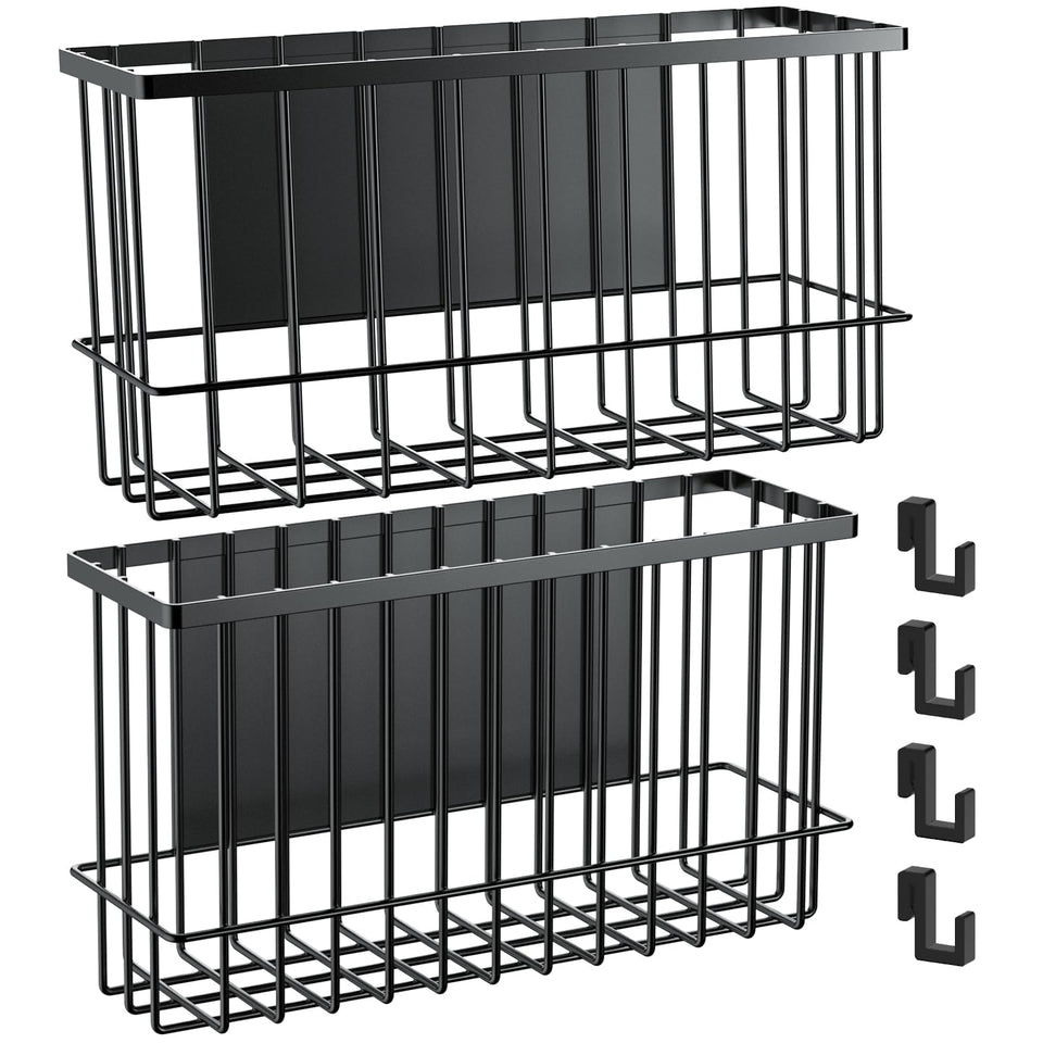 NiHome magnetic basket attached to fridge side for quick access to small items