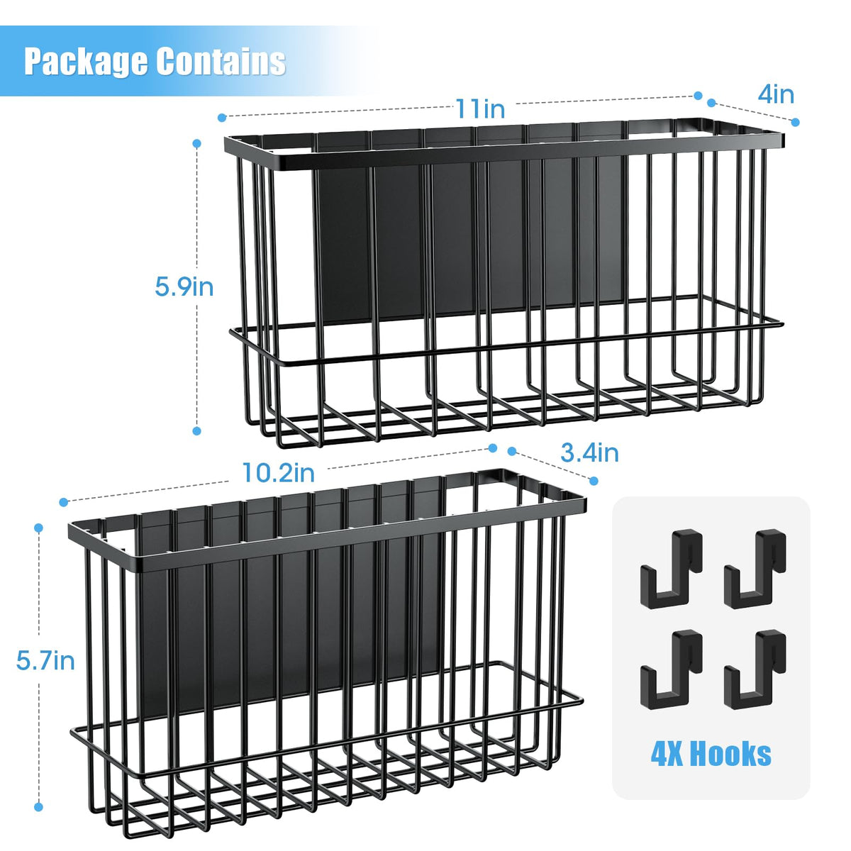 NiHome office magnetic basket keeps supplies organized and accessible