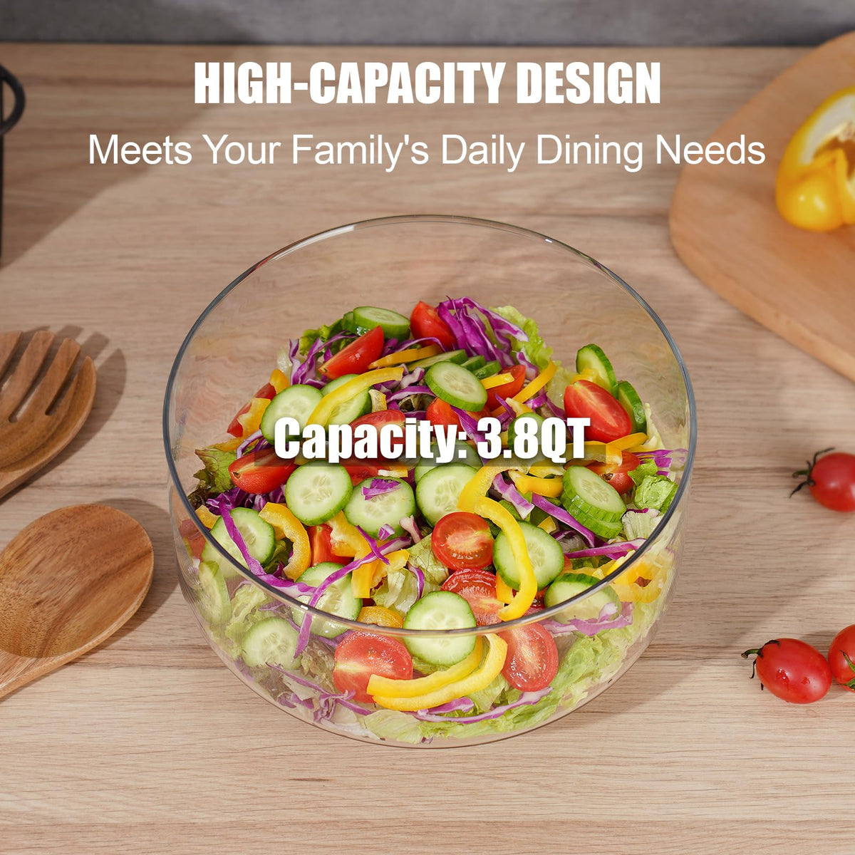 NiHome included salad tongs for easy portioning at meals.