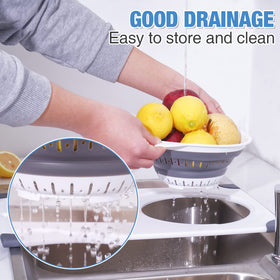 NiHome sink drainer board with ergonomic handle for comfortable use