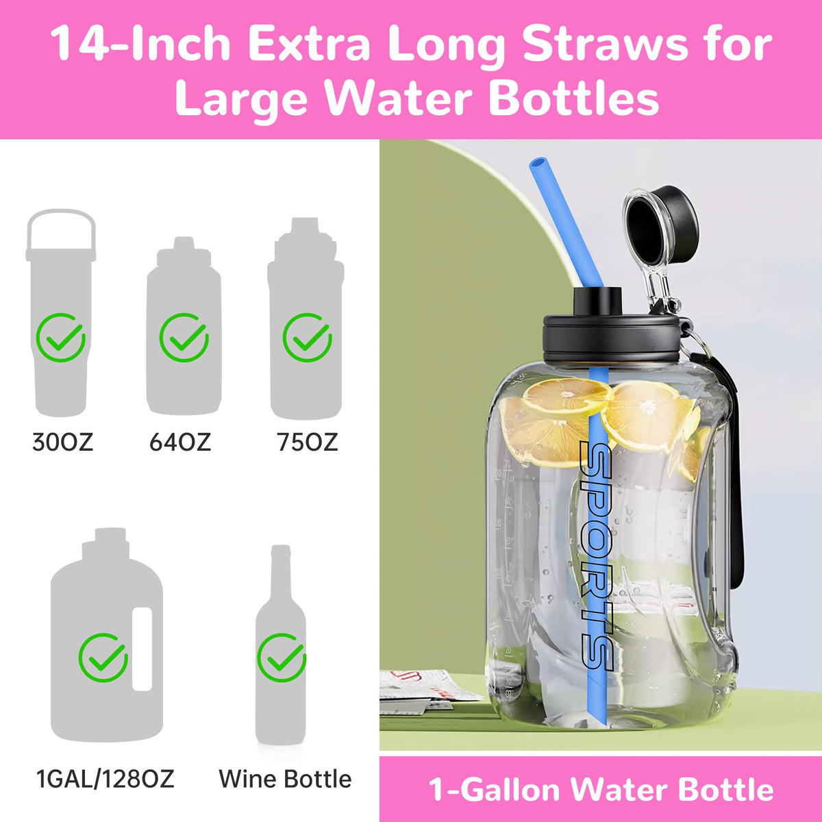 NiHome soft silicone straw is gentle on teeth during sips