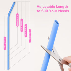 NiHome rainbow silicone straw designed for Stanley 40oz to ensure comfortable sipping