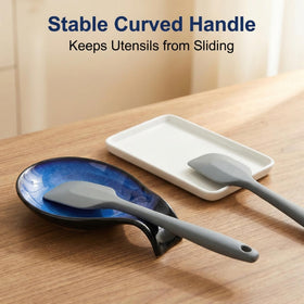 Dishwasher safe Nihow spoon rest with glossy glaze ready for cleanup