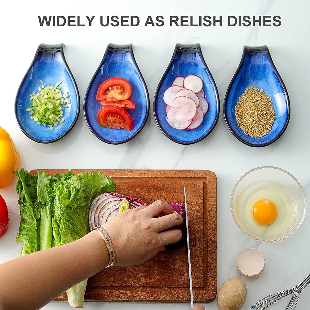 Nihow spoon rest with smooth glossy finish enhancing kitchen decor