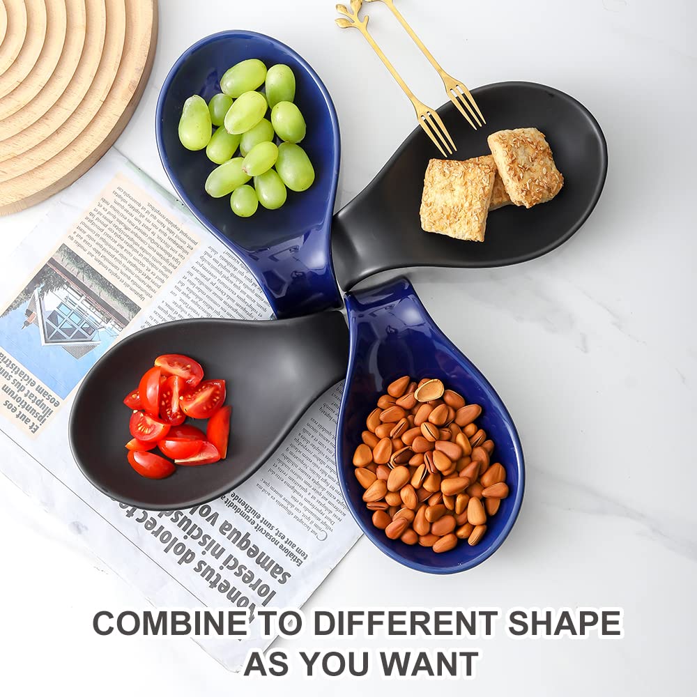 Nihow ceramic spoon rest used as a small dessert saucer for bites.