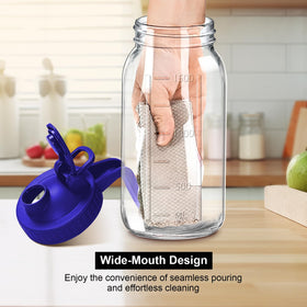 NIJIALGEXPY breast milk pitcher with secure lid for safe storage.