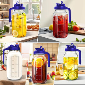 NIJIALGEXPY glass pitcher set as an elegant centerpiece.
