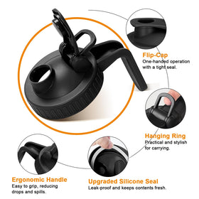 NIJIALGEXPY pitcher with leak-proof lid prevents spills during transport