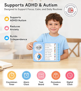 Nikafly chore chart blue supports independent daily chores at home.