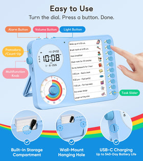 Nikafly pomodoro timer blue enables focused study sessions.