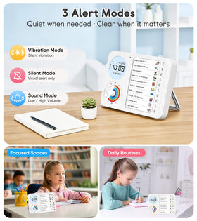 Nikafly rainbow time display helps kids gauge remaining time quickly.