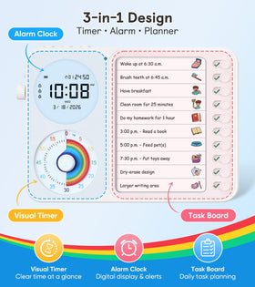 Nikafly visual schedule chore board helps kids manage daily tasks.
