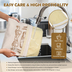NIKKOUR portable bread bag with roll buckle for on-the-go use.