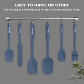 NileHome silicone spatula with smooth edge protects non-stick surfaces.
