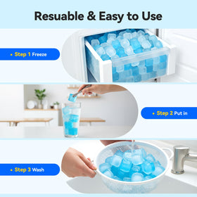 Nilpferd easy clean reusable ice cubes simplify cleanup