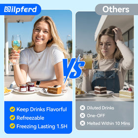 Nilpferd ice cubes in a lunch box keep foods fresh without mess