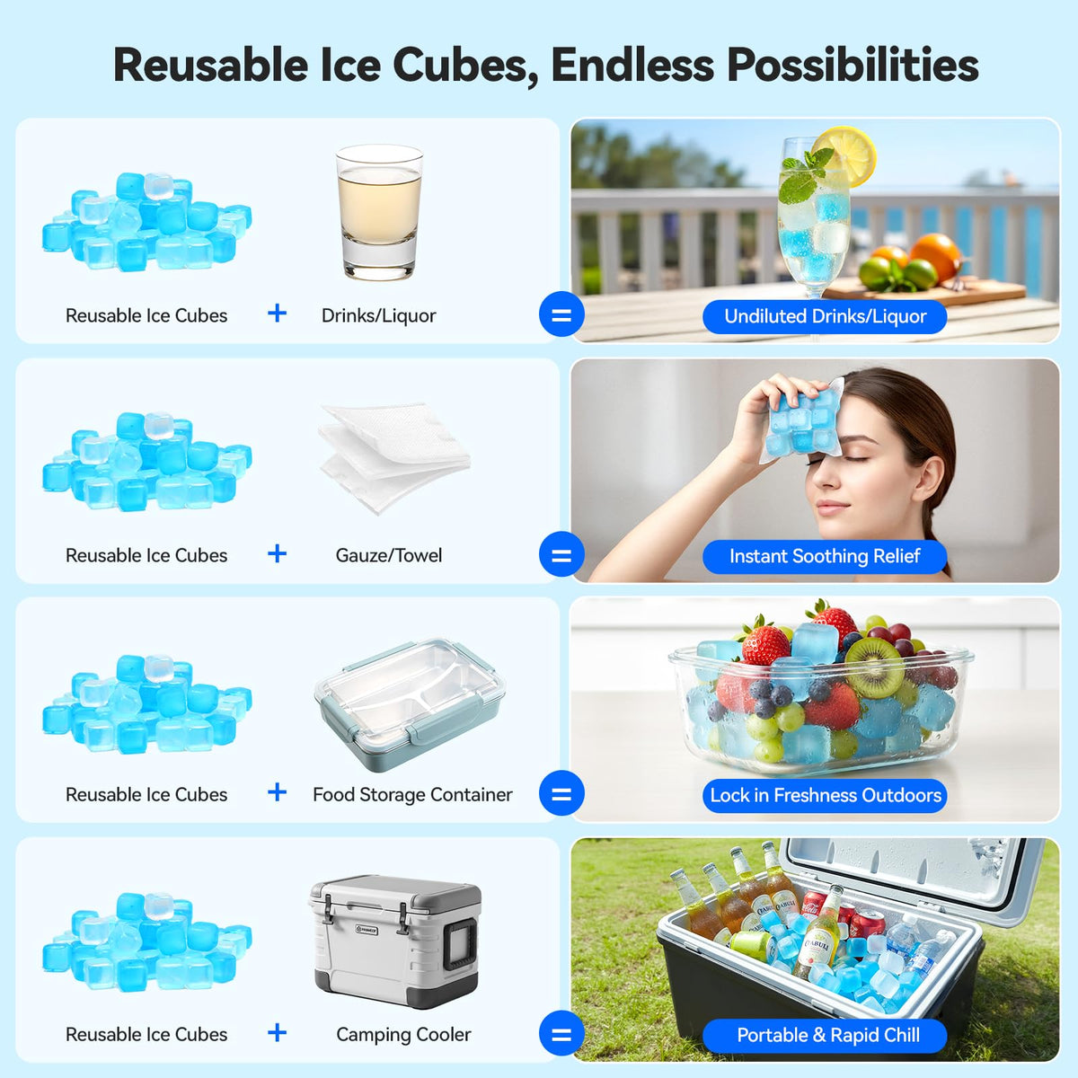 Nilpferd quick freeze ice cubes chill fast in about two hours