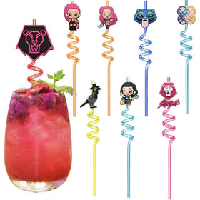 Nine-Tailed Fox bright color straw set enhances themed celebrations Instagram ready