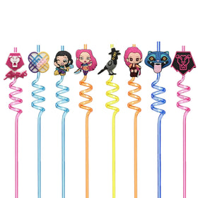 Nine-Tailed Fox demon birthday straw with spiral design adding visual drama to drinks