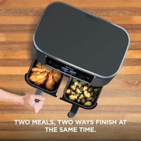 Ninja 6-in-1 cooking programs include Air Fry, Broil, Roast, Bake, Reheat, Dehydrate.