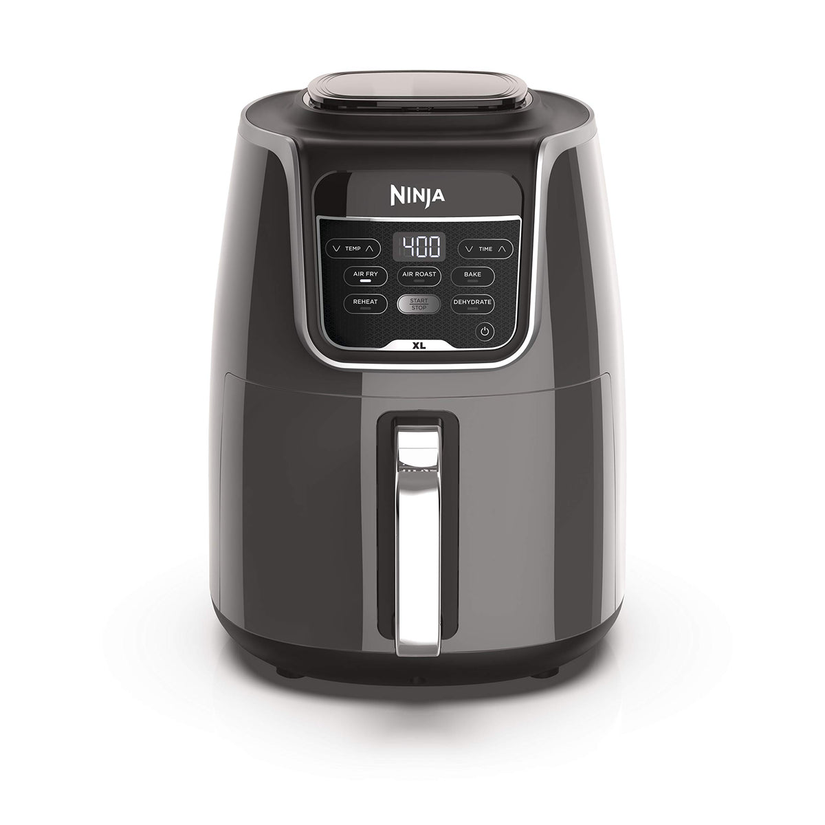 Ninja AF150AMZ XL air fryer basket showing 5.5 qt capacity for family meals.