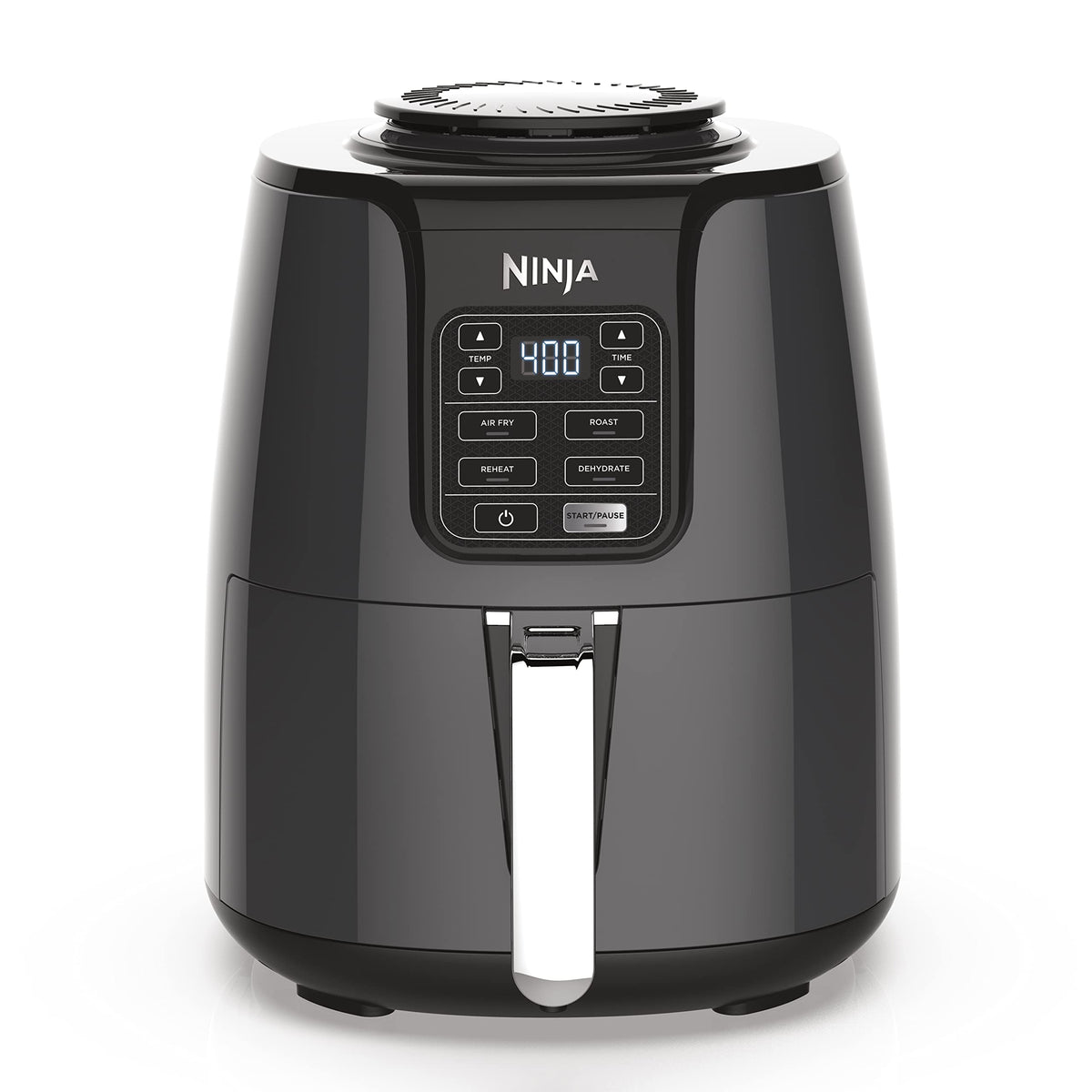 Ninja AF101 4qt basket with crisper plate ready for even crisp results