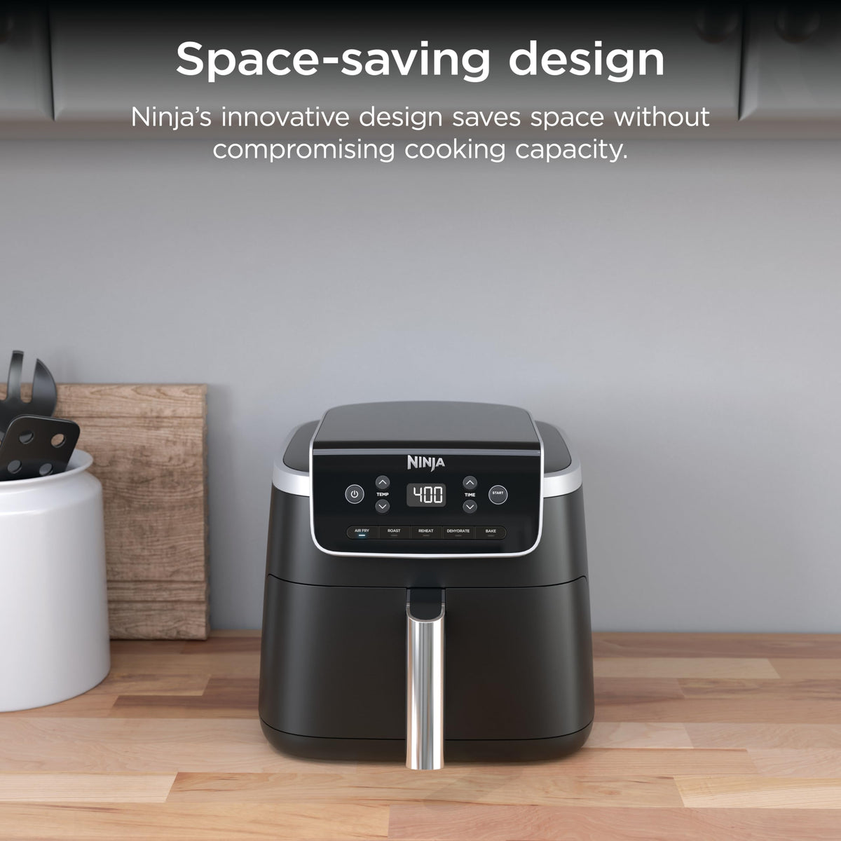 Ninja Air Fryer nonstick basket aids easy food release and quick washing.