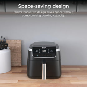 Ninja Air Fryer nonstick basket aids easy food release and quick washing.