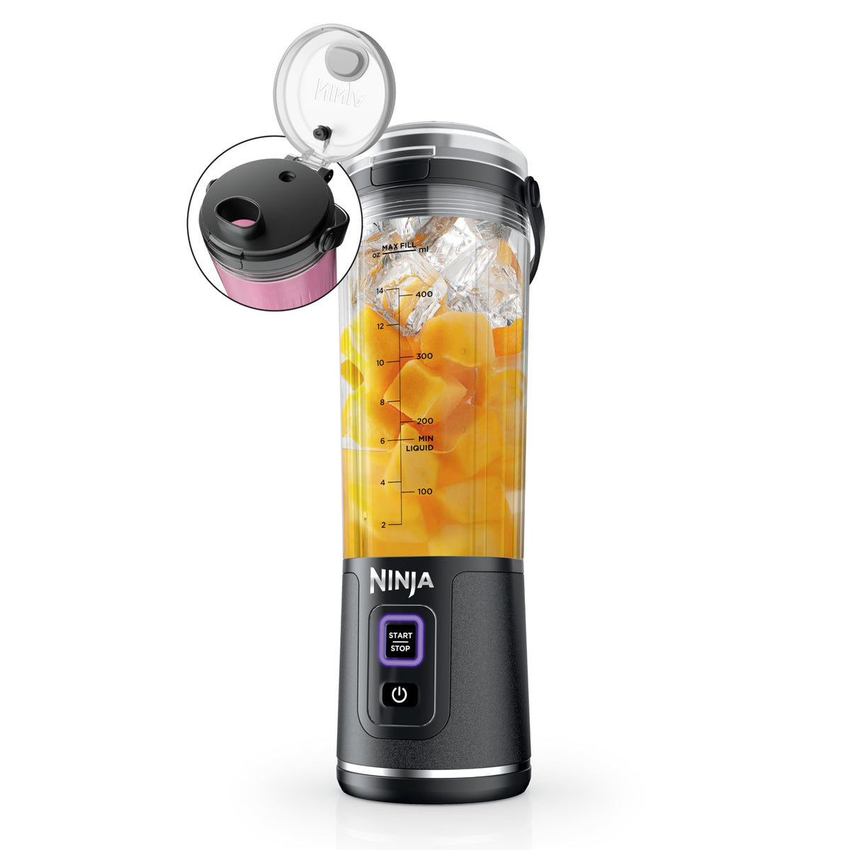 Ninja Blast cordless base powering on-the-go smoothie blending.