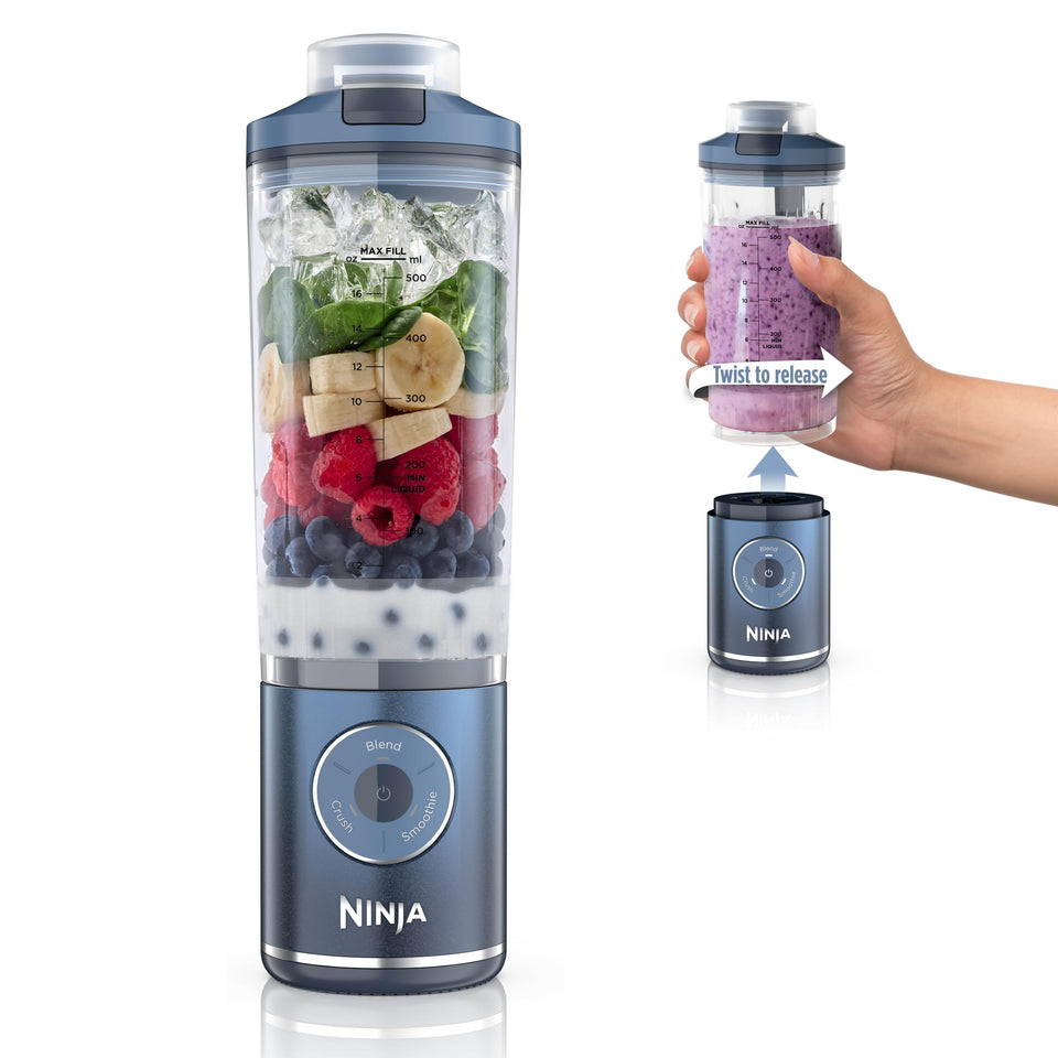 Ninja Blast Max detachable base enables portable blending on the go.