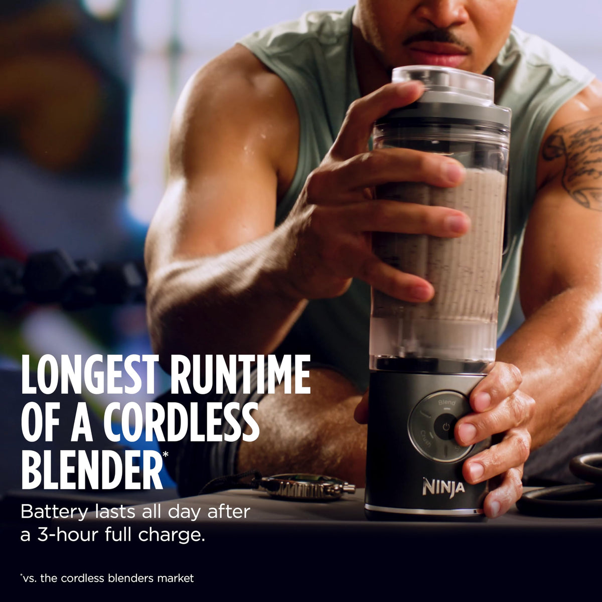 Ninja Blast Max detached vessel ready for on-the-go sipping