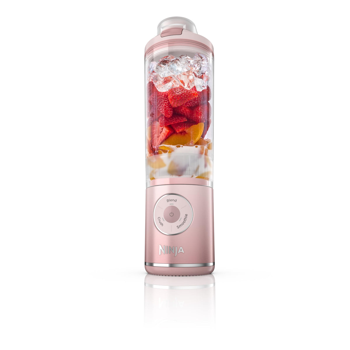 Ninja Blast Max sip lid with carrying handle enables travel sipping.
