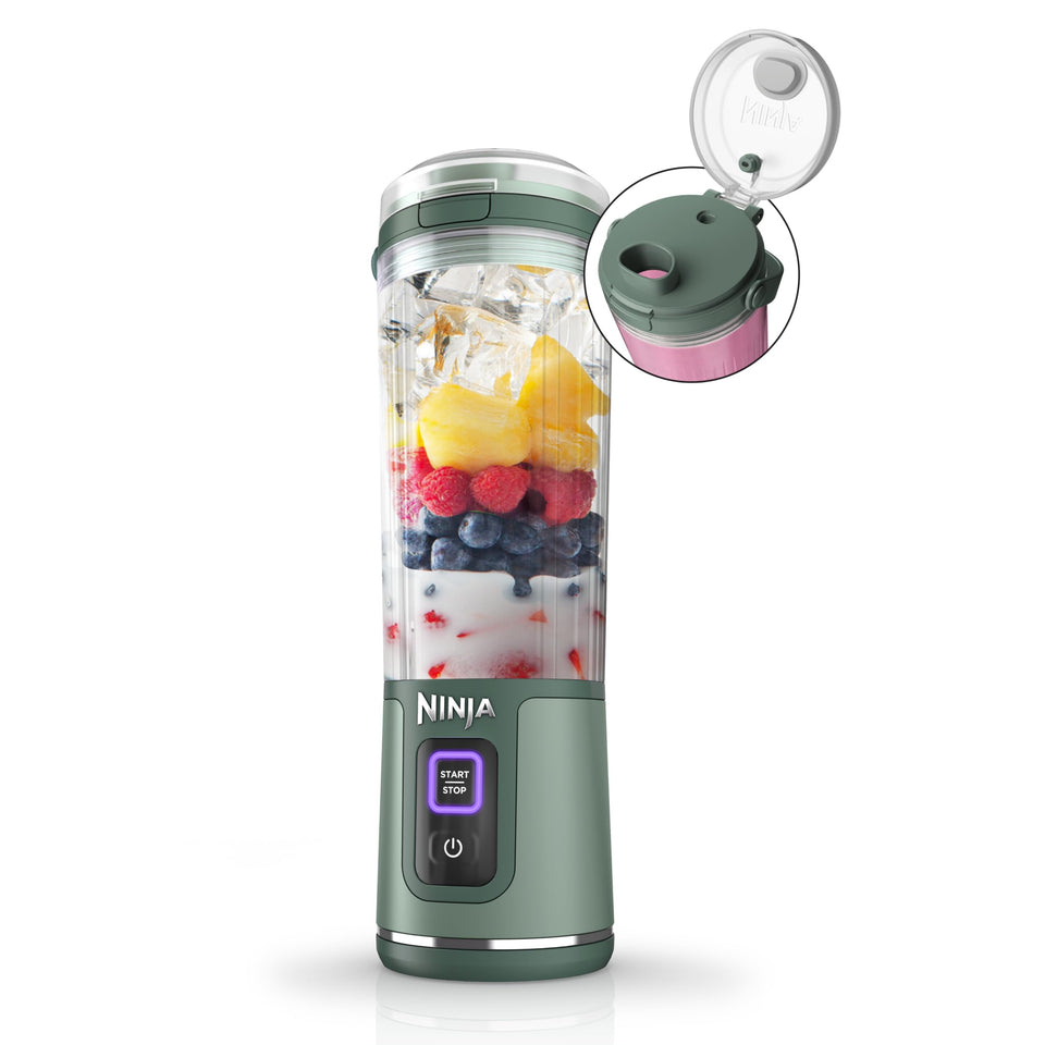 Ninja Blast portable blender forest green ready for cordless on-the-go blending.