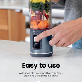 Ninja Blast rechargeable base with USB-C charging for cord-free use.