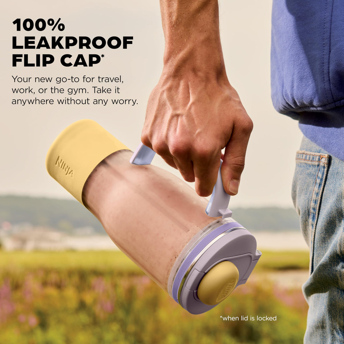 Ninja Blendboss chug spout lid for direct sipping on the go.