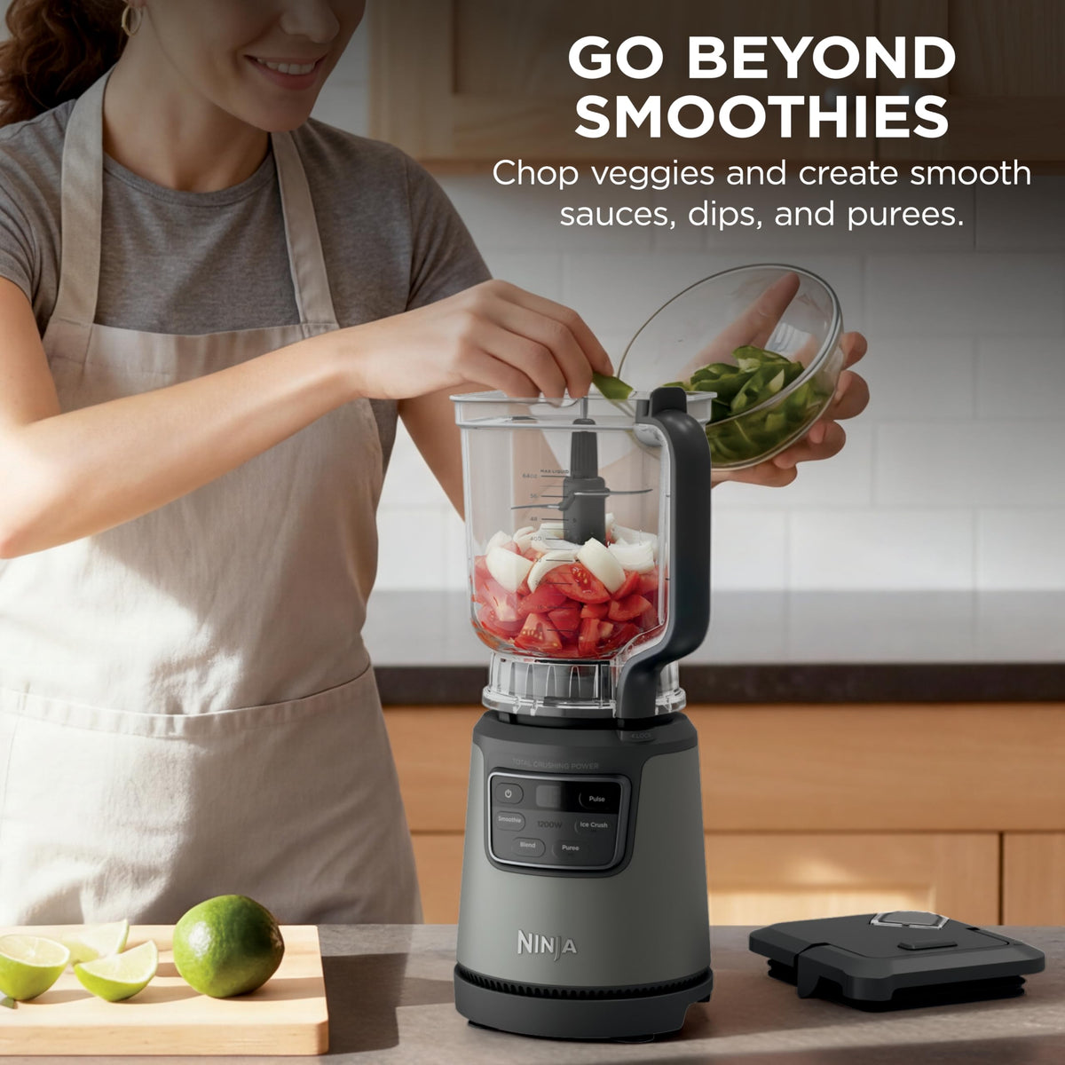 Ninja BlendPro chopping blade for even vegetable prep.