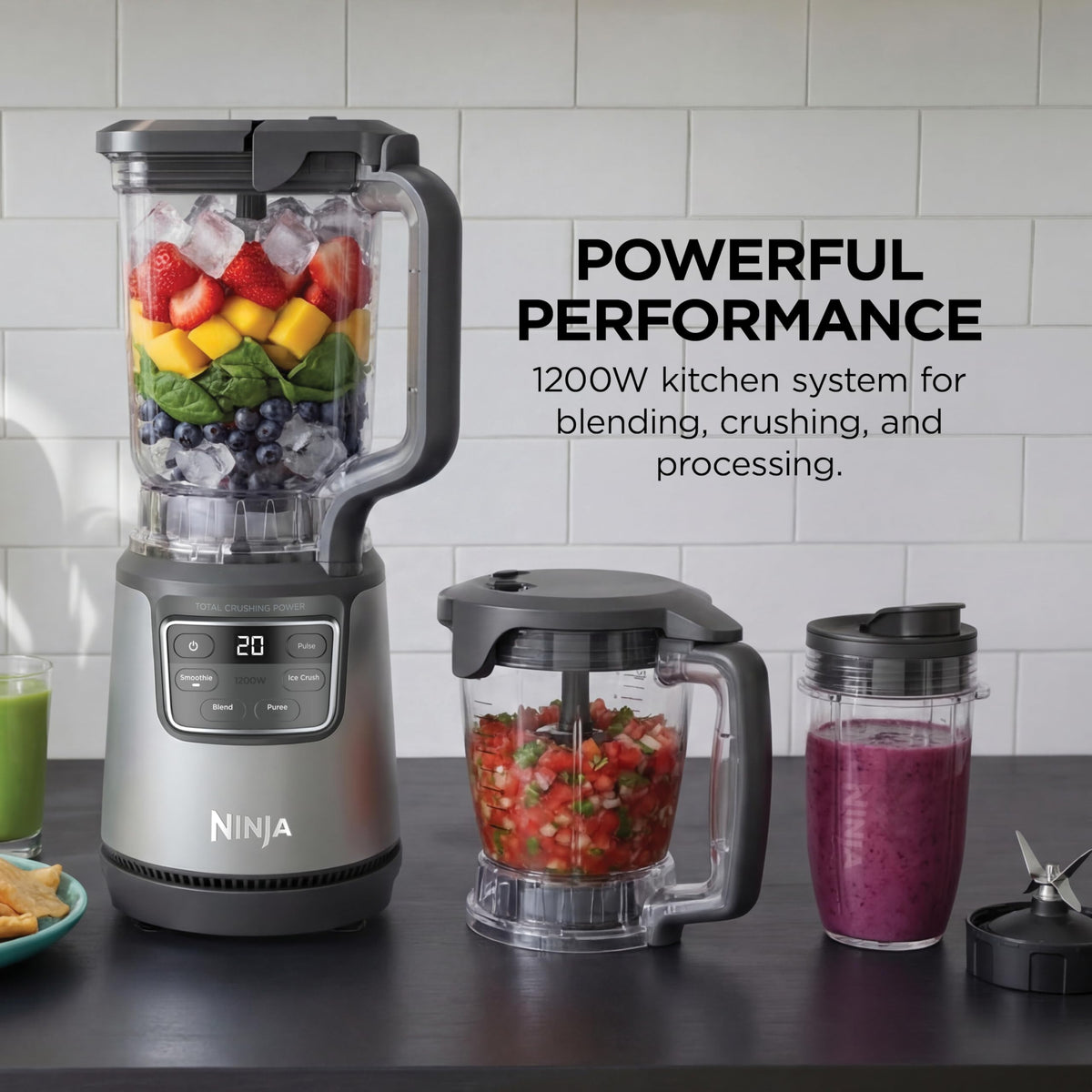 Ninja BlendPro total crushing technology delivering snow-like ice texture.